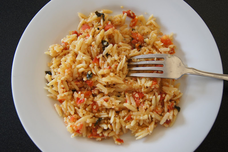 Sutton Grace week of quinoa speckled quinoa and orzo