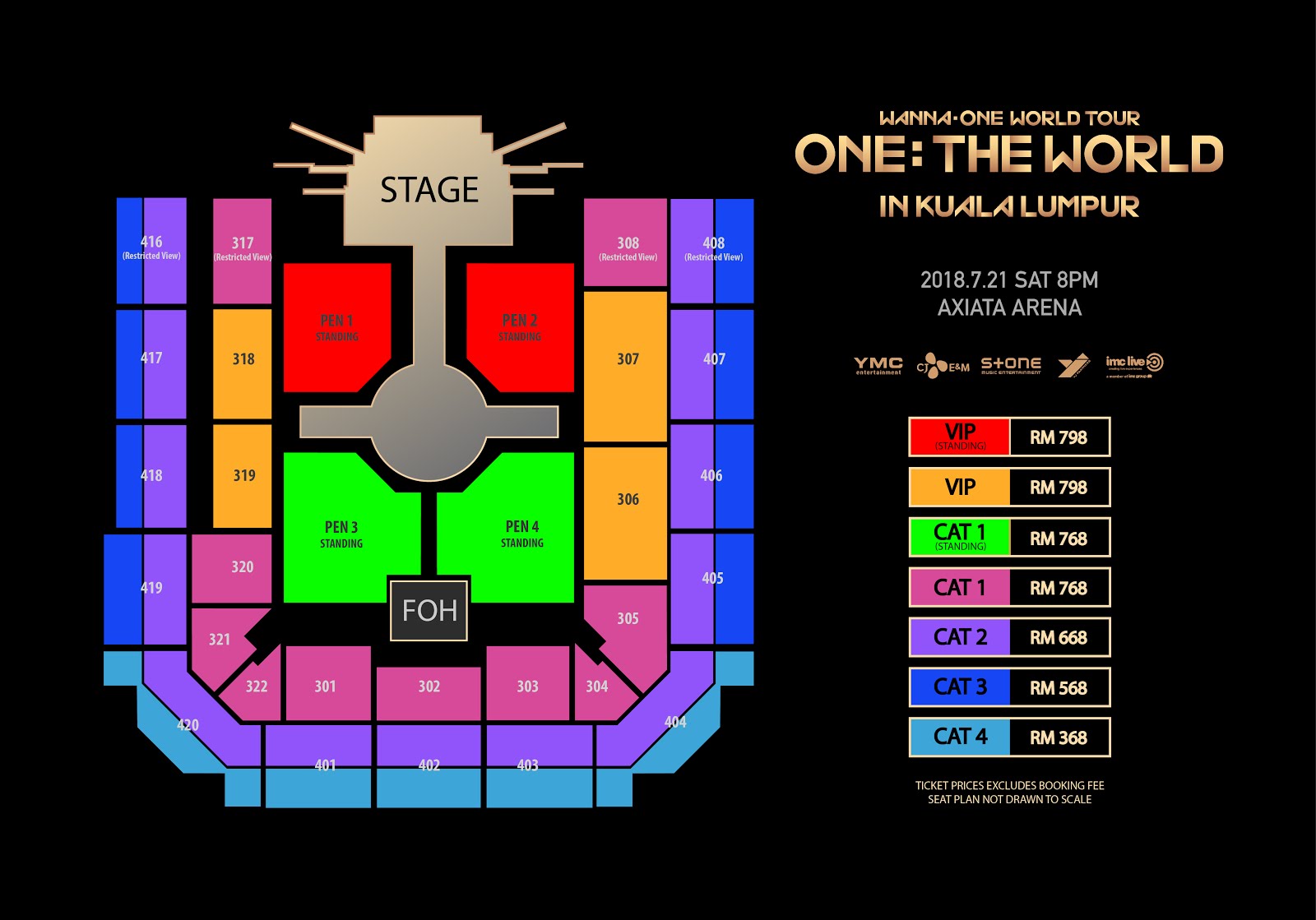 ‘WANNA ONE WORLD TOUR ONE THE WORLD IN KUALA LUMPUR, CONCERT TICKETS