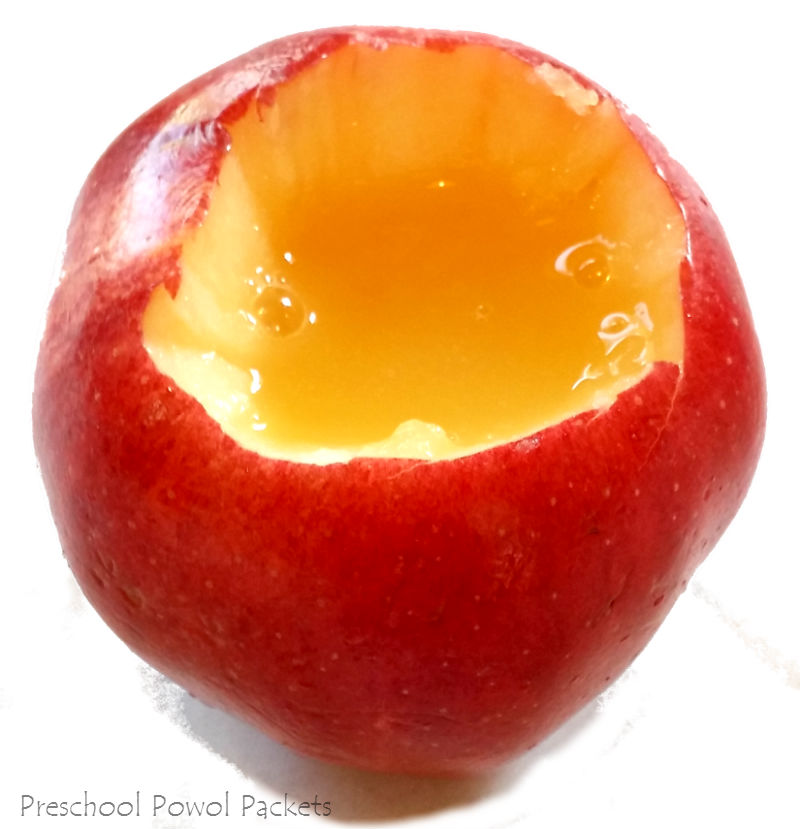 Edible Bubble Science With Apples! Preschool Powol Packets