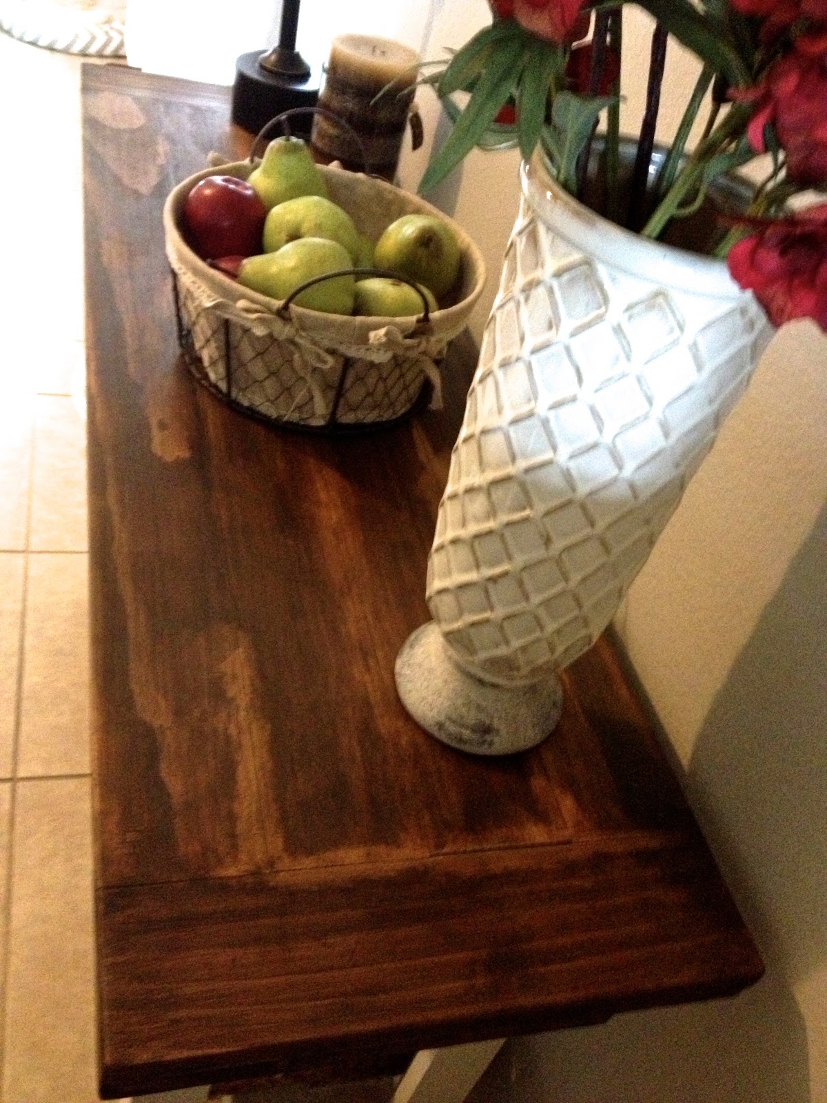 Building the Hyde Pottery Barn console table Overthrow Martha