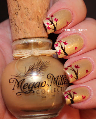 Falling Leaves nail art using Megan Miller nail polish Falling Leaves nail art using Megan Miller nail polish