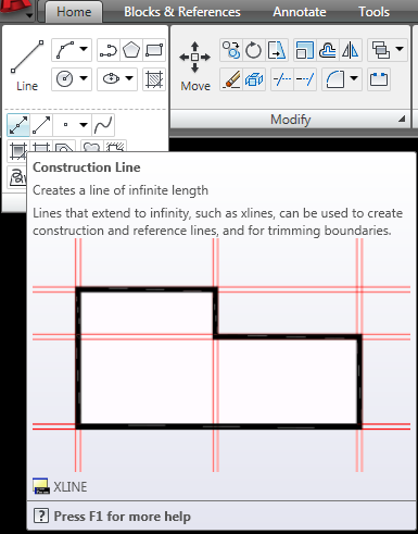 xline autocad xline autocad