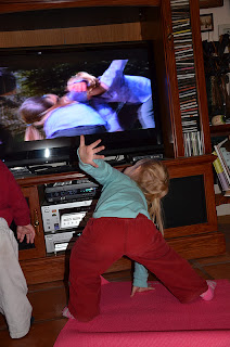 Little girl doing yoga