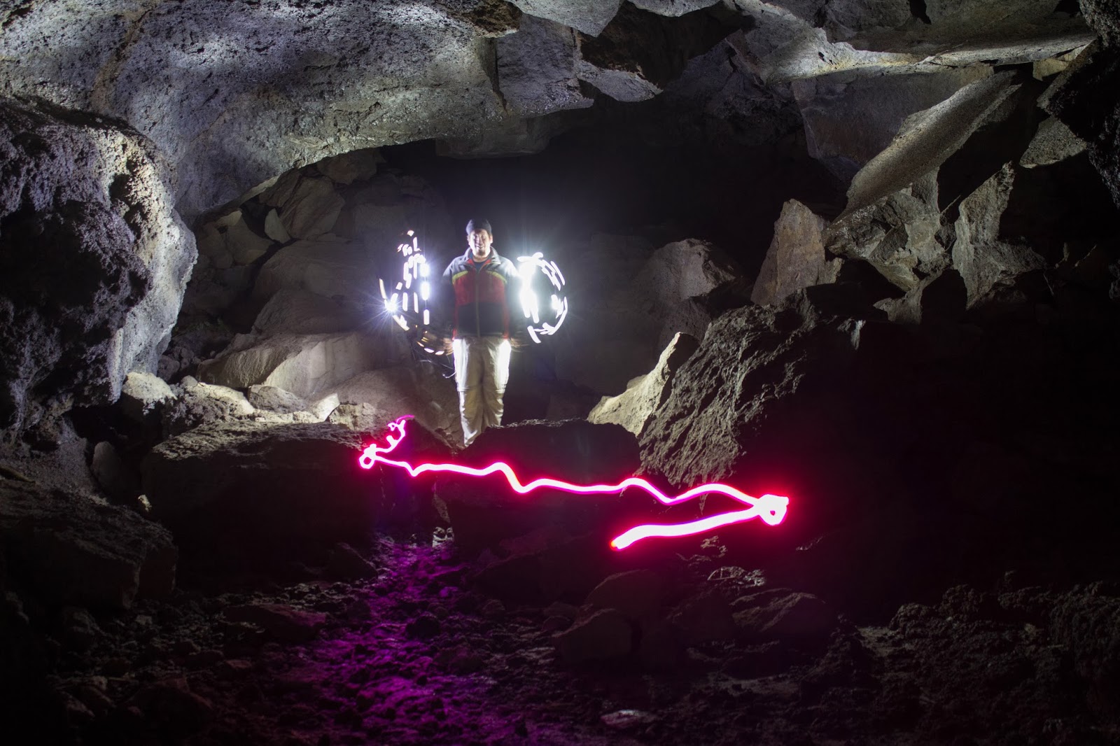 Pete and Buzz Guler Ice Caves Trout Lake. WA