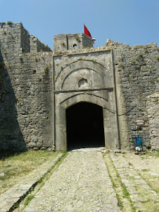 Entrance to Rozafa Castle in Shkoder in Albania.