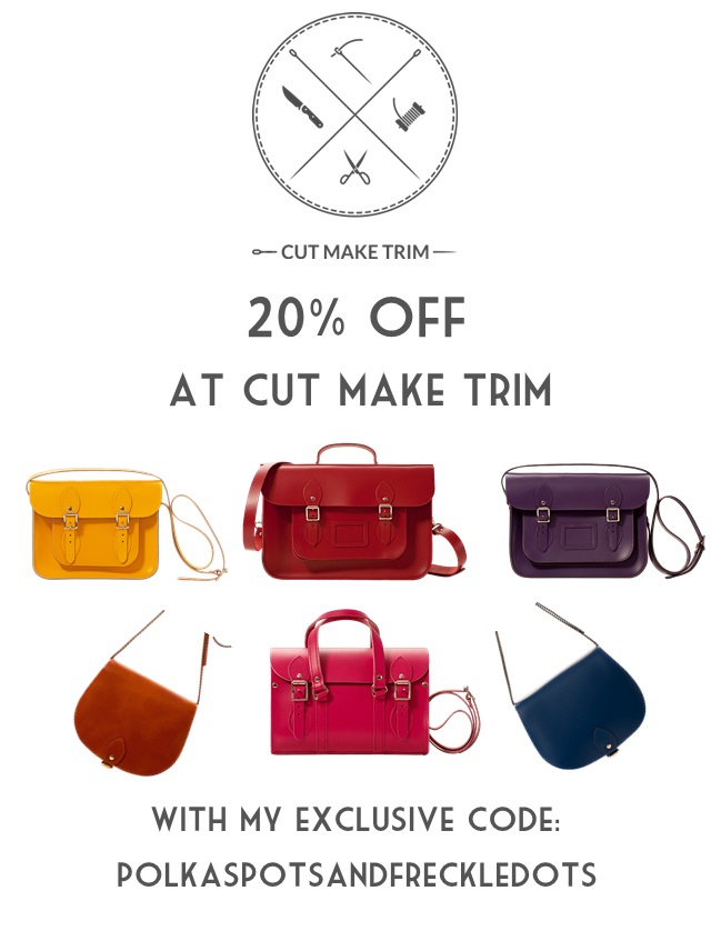 Cut Make Trim Leather Satchels + Exclusive Discount Code Polka Spots