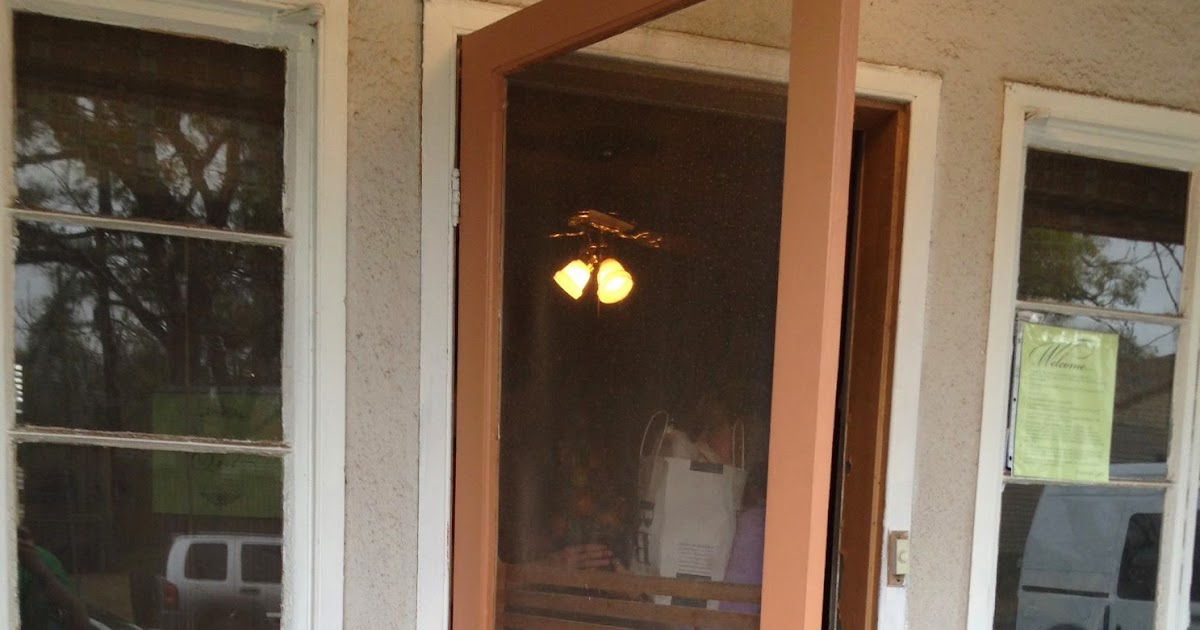 Mad for MidCentury Brown Vintage Screen Door on a MidCentury Home