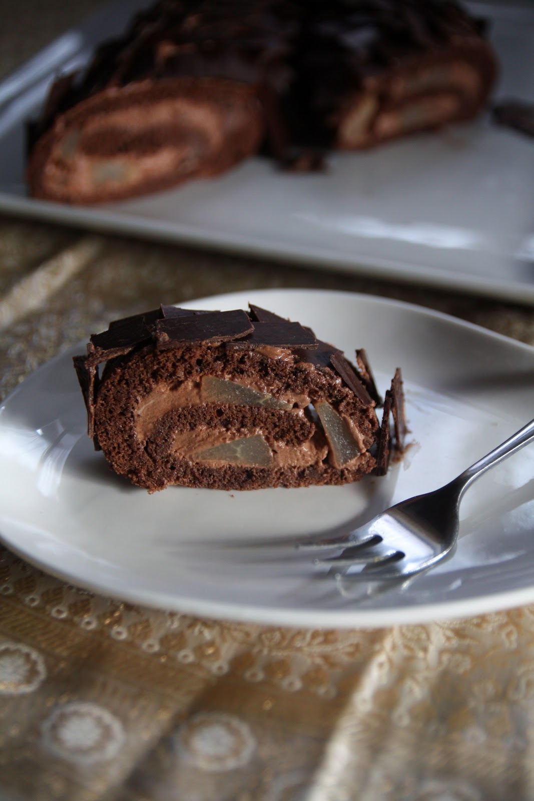 Tronchetto Di Natale 12 Persone.Tronchetto Di Natale Con Pere E Cioccolato