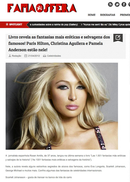FAMAOSFERA | Livro revela as fantasias mais eróticas e selvagens dos famosos! Paris Hilton, Christina Aguilera e Pamela Anderson estão nele! 4 FAMAOSFERA | Livro revela as fantasias mais eróticas e selvagens dos famosos! Paris Hilton, Christina Aguilera e Pamela Anderson estão nele! - Roser Amills, escritora mallorquina