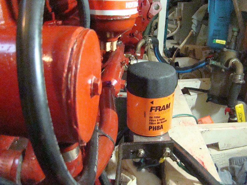 The Trawler Beach House Ford Lehman Diesel Oil And Filter Change