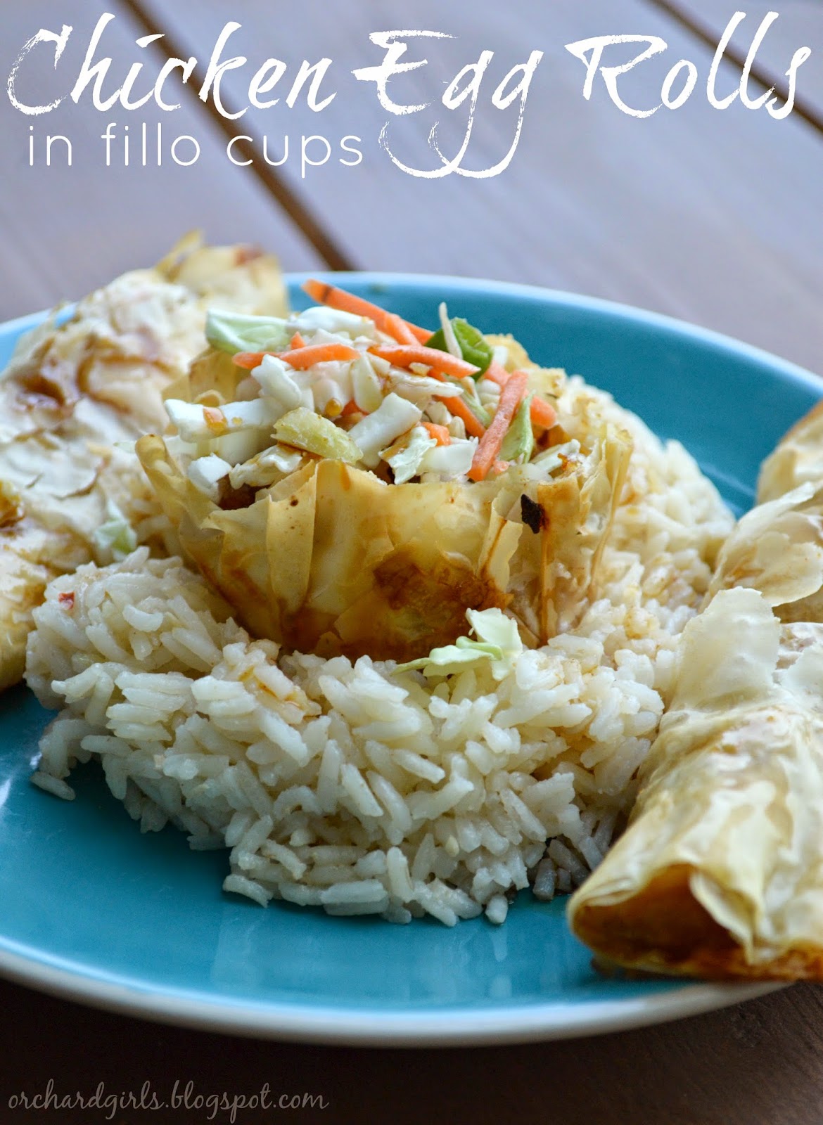 Orchard Girls WWEW Chicken Egg Roll filling in Fillo Cups