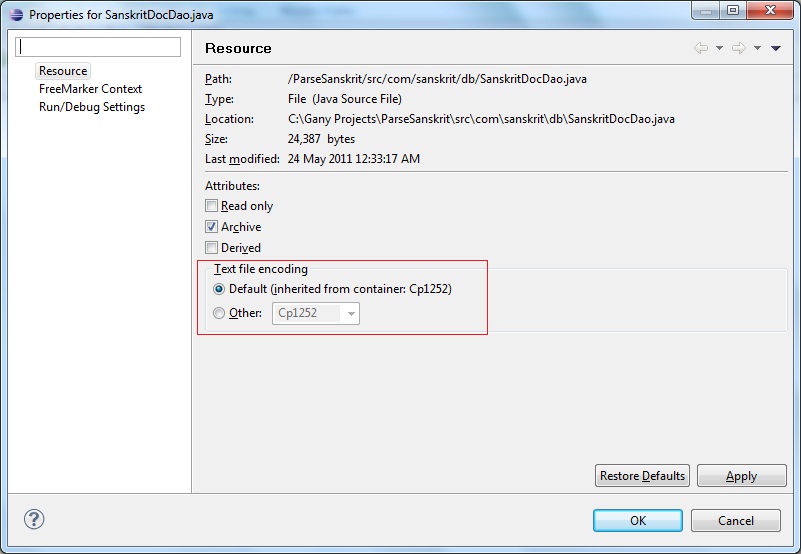 How to type UTF8 strings in a Java class in Eclipse ? Abhi