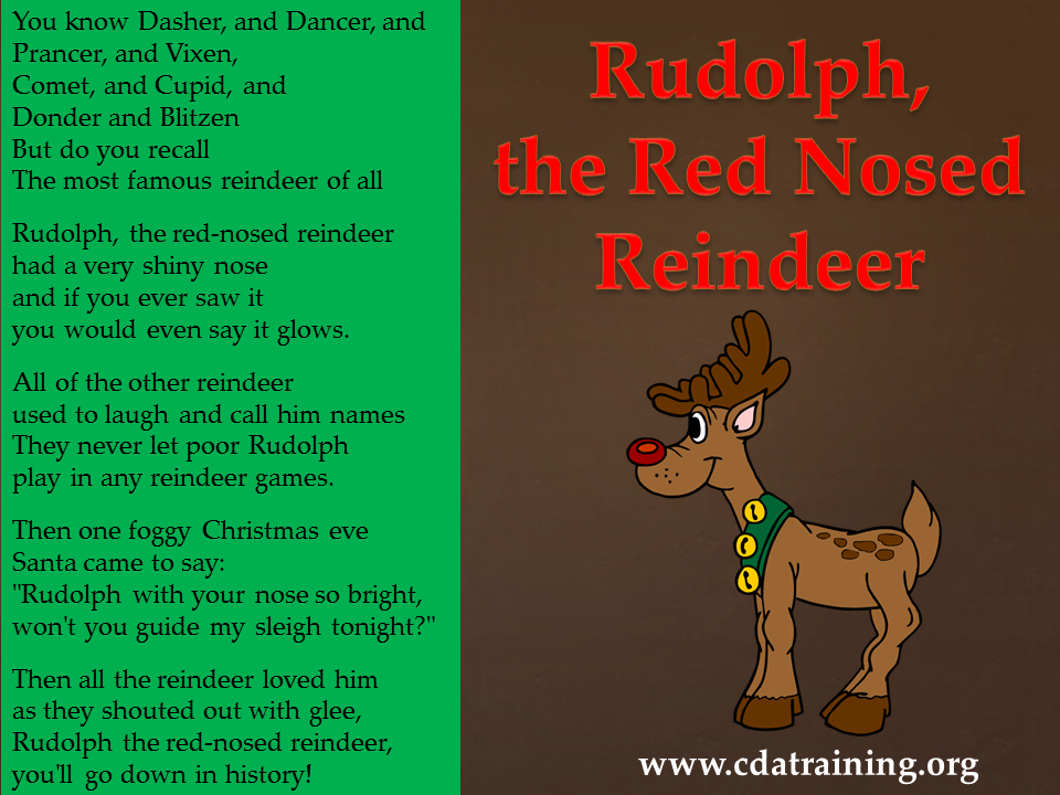 Child Care Basics Resource Blog Rudolph, the Red Nosed Reindeer
