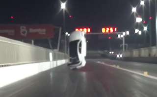 Lexus with twin turbo flies and throws itself out of the track!