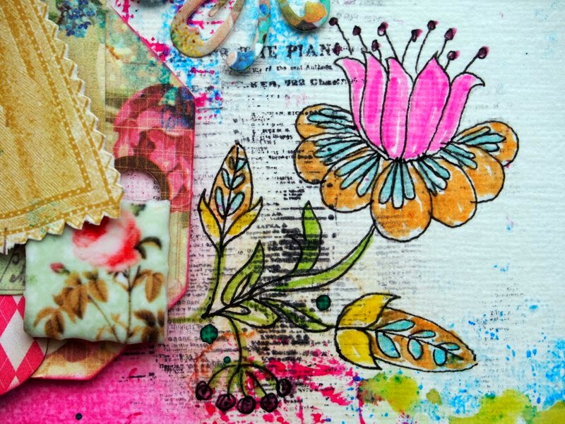 Bliss and Gesso Mixed Media Place.........Emotions 5