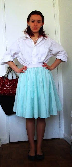 Working wardrobe, Paris, pastels Summer, circle skirt