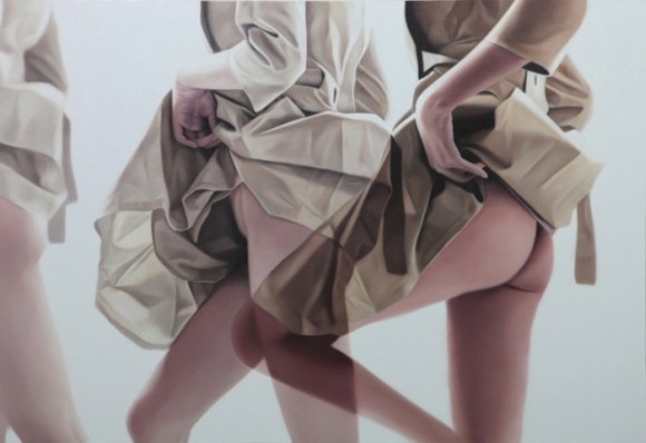 horyon lee pinturas dupla exposição bundas pernas saias levantadas voyeur exibicionismo