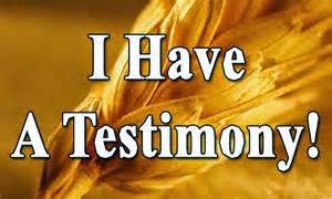 Click on Page link below for Testimonies