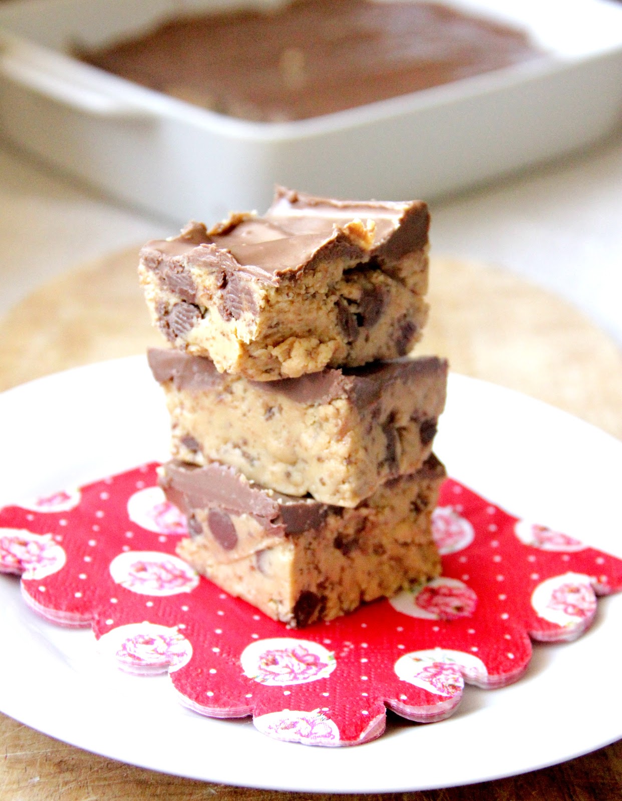 My Happy Place peanut butter chocolate chip cookie dough bars