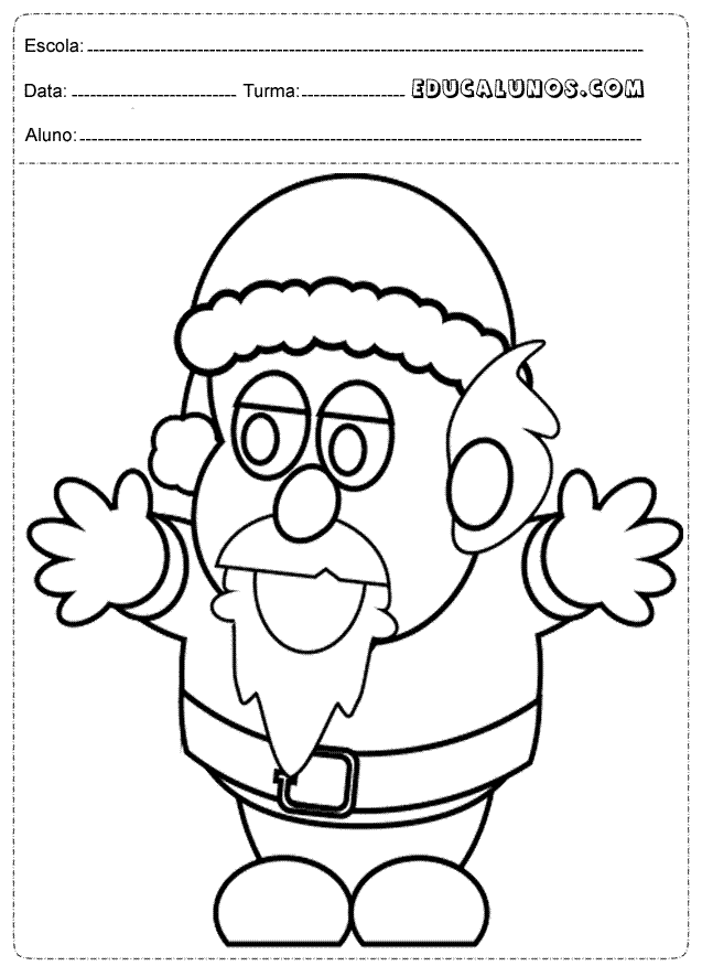Papai noel robô para pintar