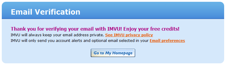 imvu email verification imvu email verification