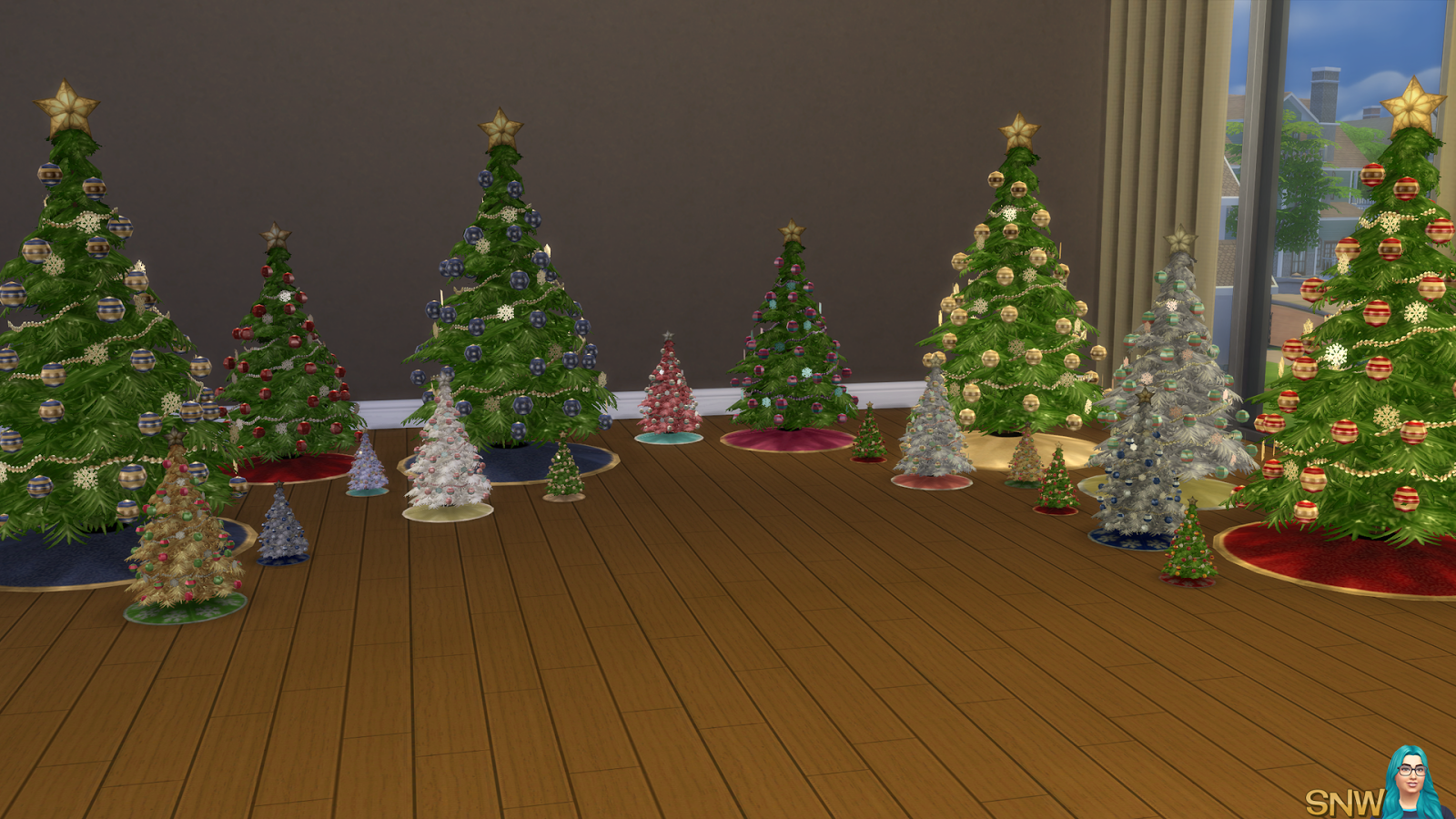 Sims 4 CC's The Best Christmas Paintings & Trees by