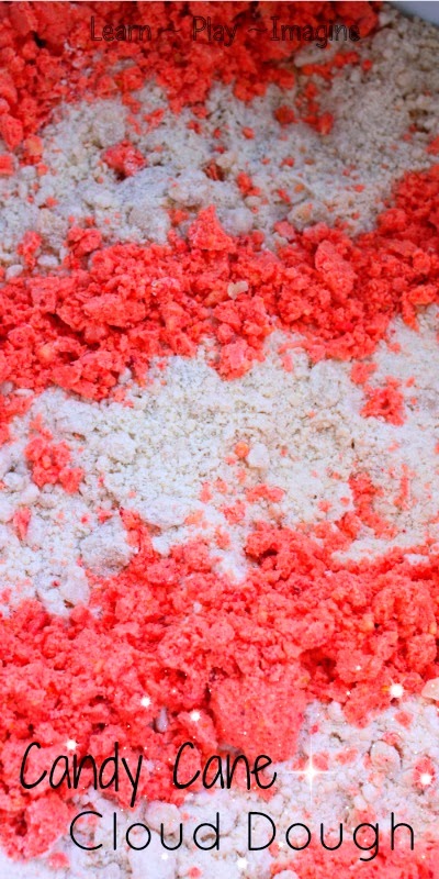 Turn old cloud dough into CANDY CANE cloud dough with just one magic ingredient!