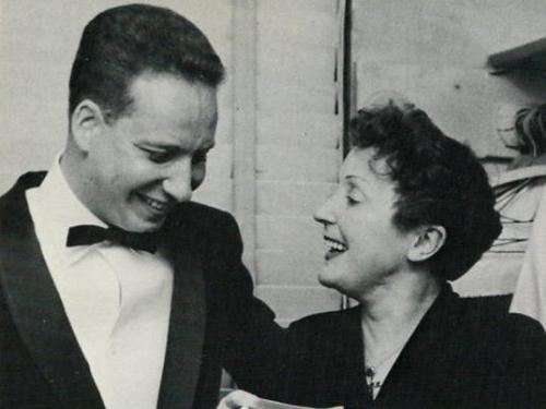 Edith Piaf and Daniel Morgaine - Versailles - 1956