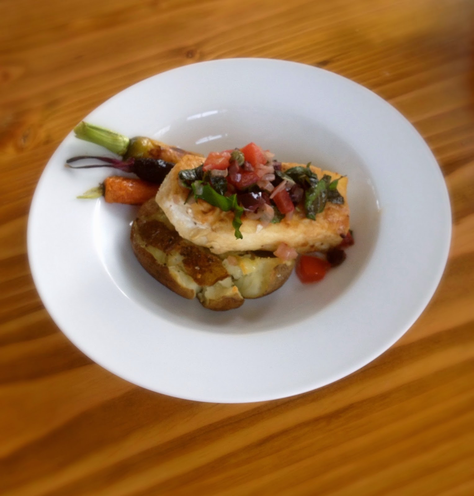 The Baked Alaska Project Alaska Halibut with Caper and Basil Sauce