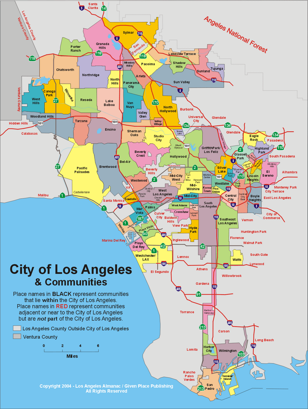 Map of Hollywood City, Tourist Maps: Los Angeles City Map Pictures
