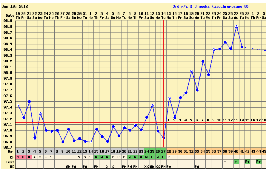 Pregnancy Bbt Chart Triphasic