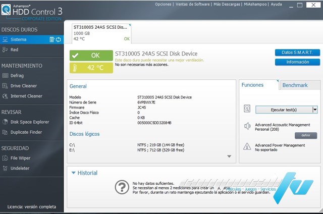 Ashampoo HDD Control Español Version 3.0 Ashampoo HDD Control Español Version 3.0