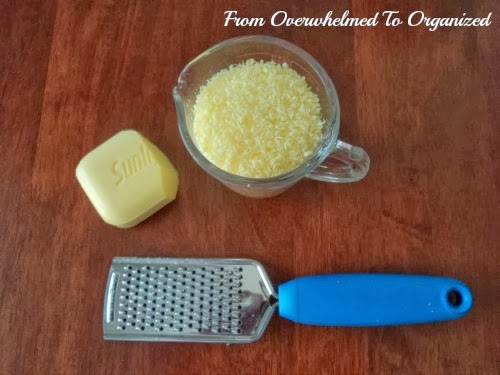 Grated laundry bar soap.