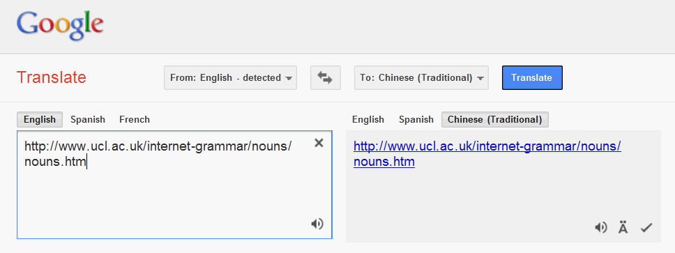 Translate english to chinese traditional