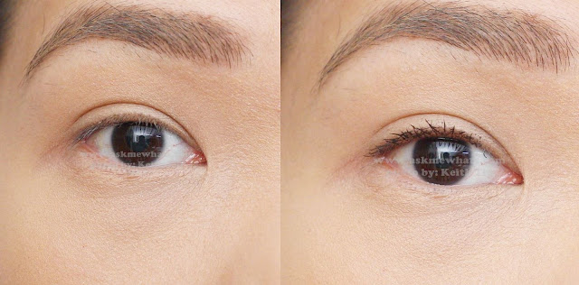 Before and after using Max Factor X Masterpiece Glamour Extensions 3-in-1 Volumising Mascara Review