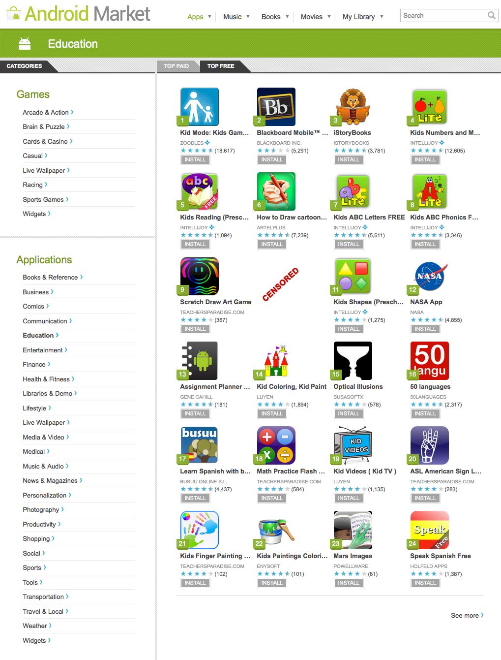 ... Technology (UCET): Top Free Educational Apps in the Android Market