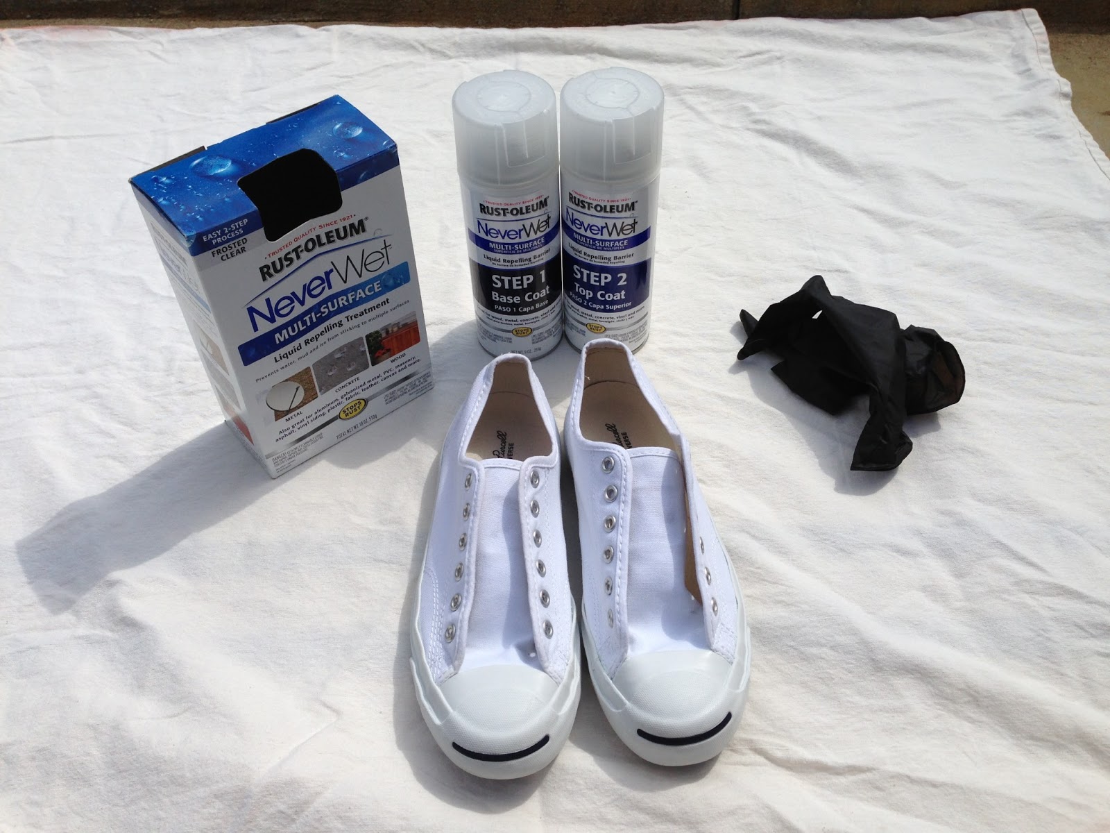 Food. Fashion. Home. Waterproofing White Sneakers with Never Wet