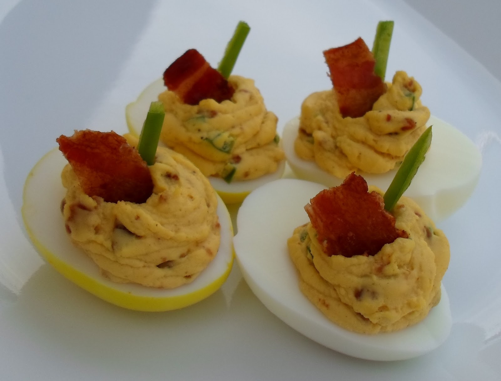 Happier Than A Pig In Mud Bacon and Jalapeno Deviled Eggs