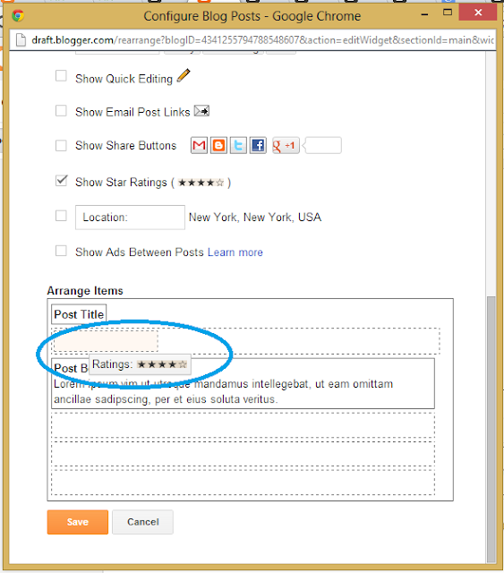Star Ratings on Blogger