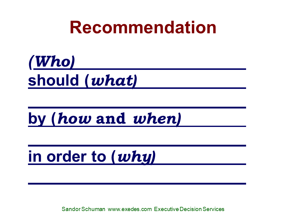 form recomandation
