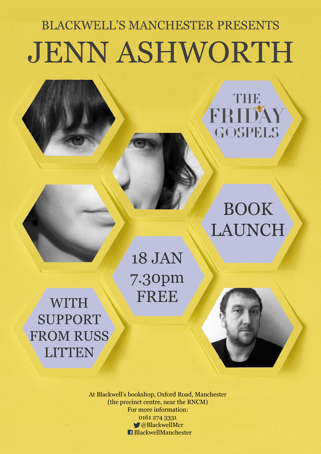 reader read faster the friday gospels jenn ashworth book launch book release flyer template