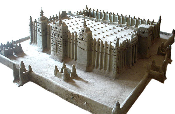 «مسجد جينيه الكبير»بمالي Mosque+Djenne+model