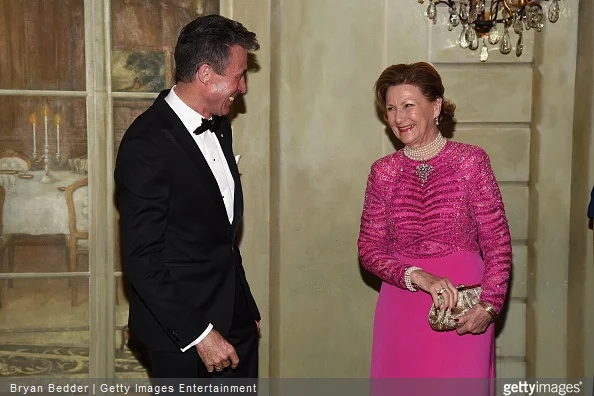 Anders Fogh Rasmussen and Queen Sonja of Norway attends the American-Scandinavian Foundation Gala Dinner at The Pierre Hotel on April 17, 2015 in New York City.