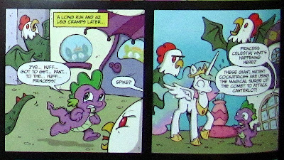A scene from the Spike-and-Celestia backup story