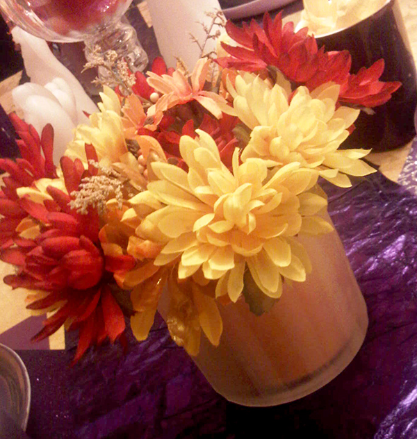 Scrapbook Paper Thanksgiving Table setting