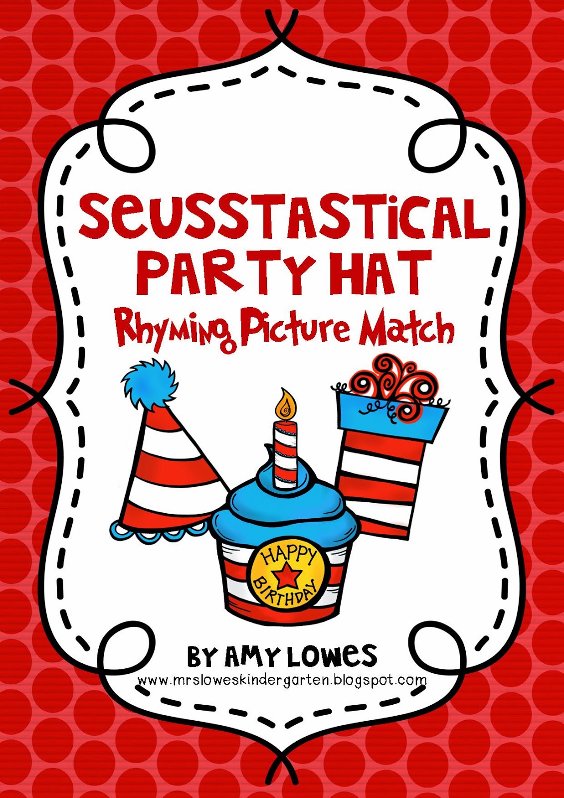 http://www.teacherspayteachers.com/Product/Seusstastical-Party-Hat-Rhyming-Picture-Match-1122875