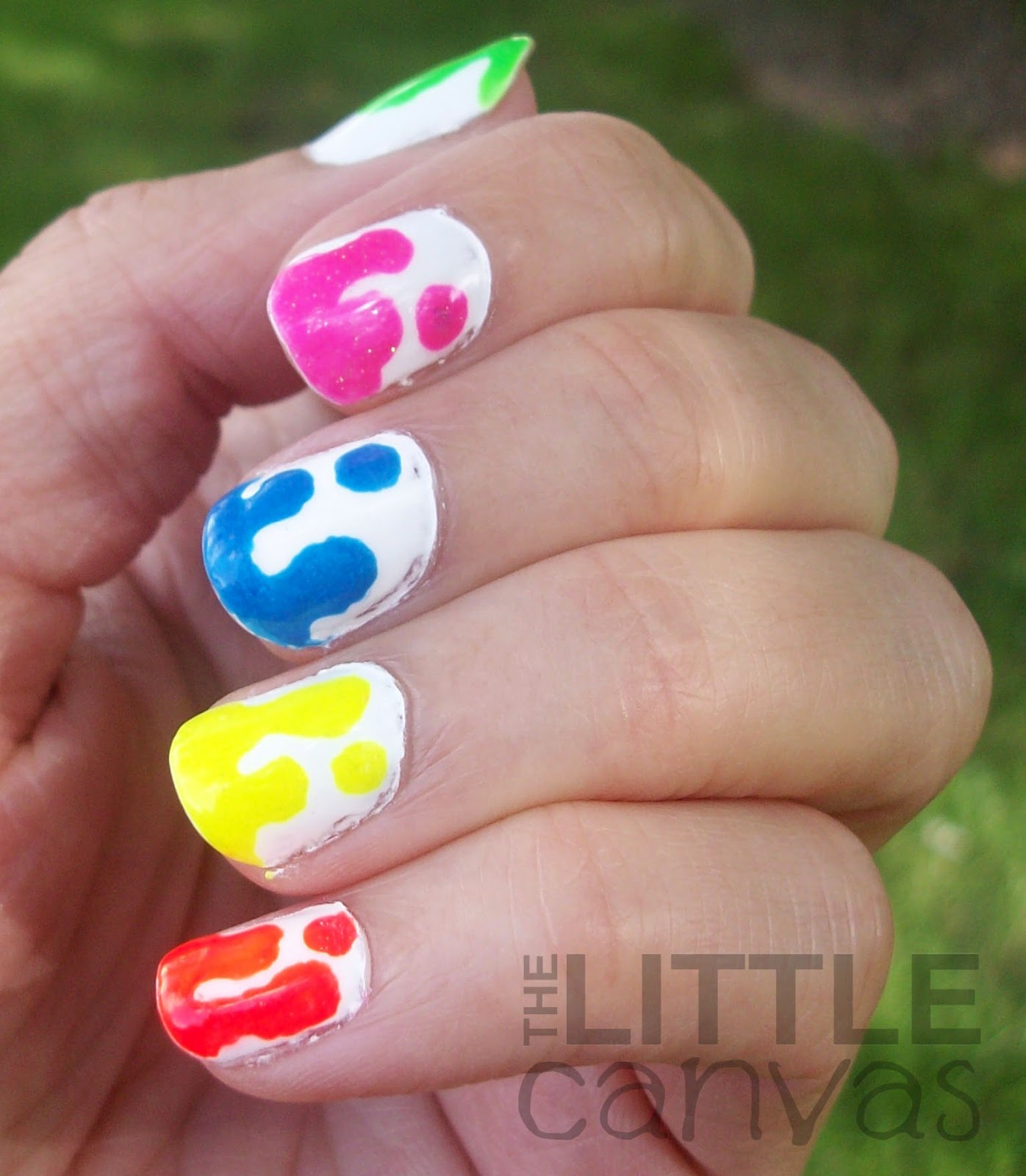 Paint Drip/Lava Lamp Nail Art The Little Canvas