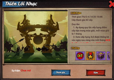 Hướng dẫn tham gia hoạt động Thiên Lôi Nhạc trong game Lãng Khách Hướng dẫn tham gia hoạt động Thiên Lôi Nhạc trong game Lãng Khách