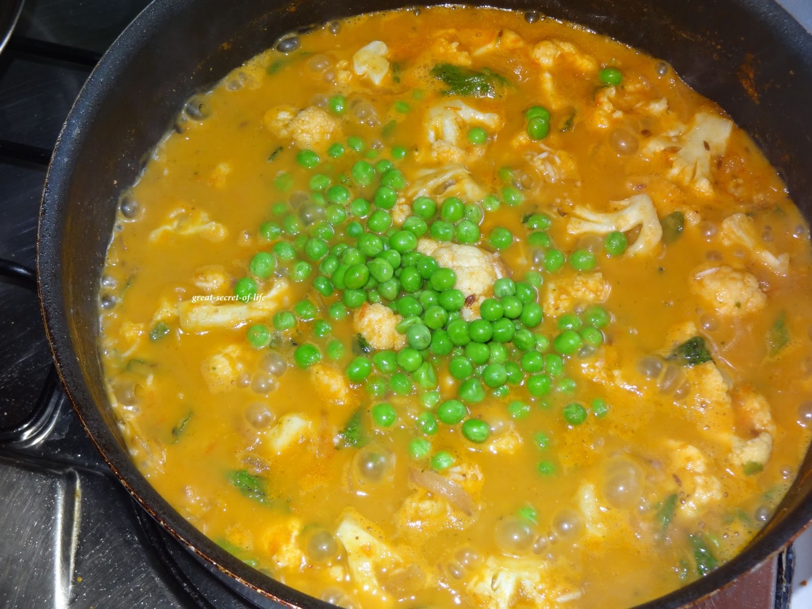 Cauliflower and peas rice Greatsecretoflife