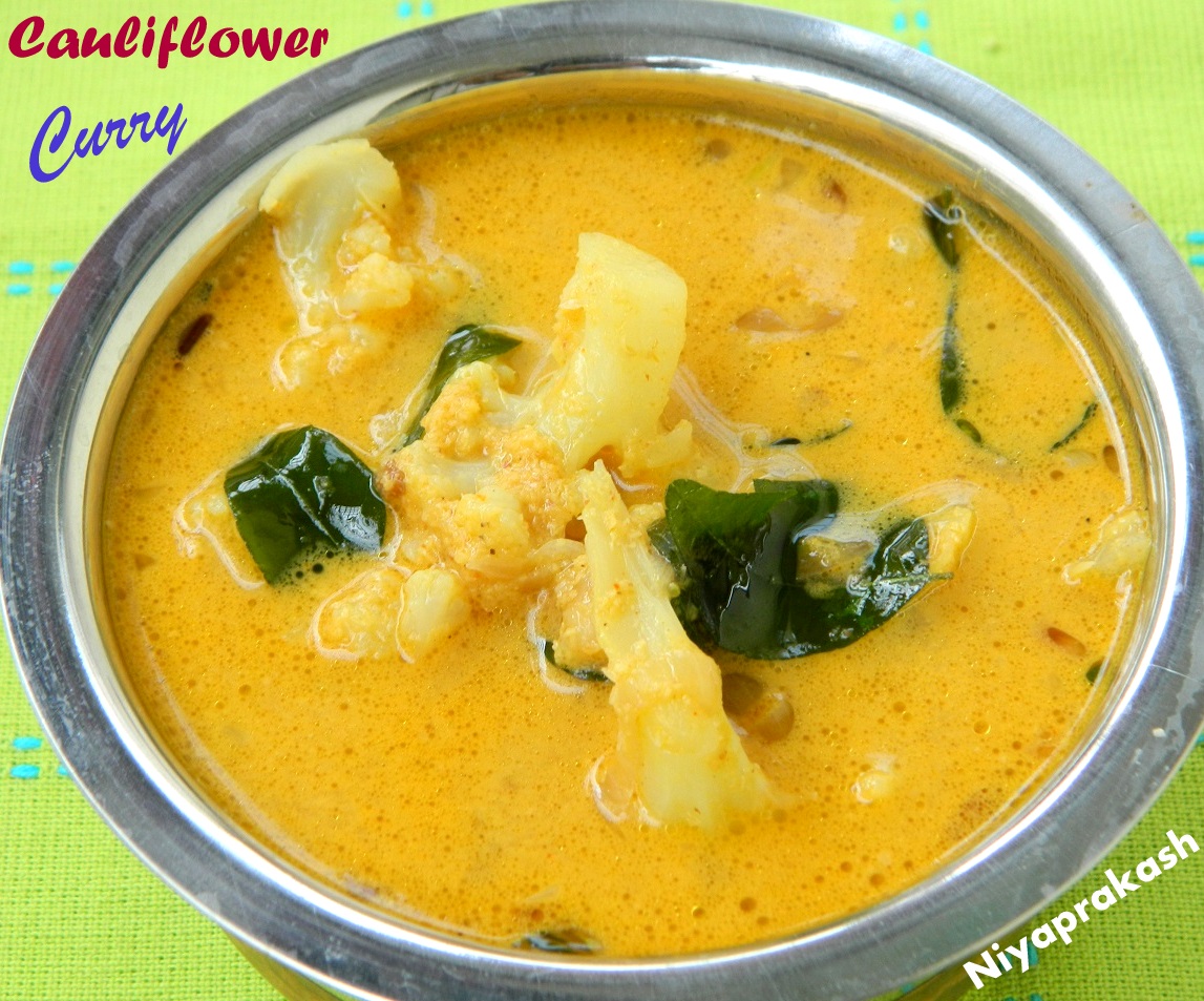 Niya's World Cauliflower Curry (with lightly dry roasted coconut paste)